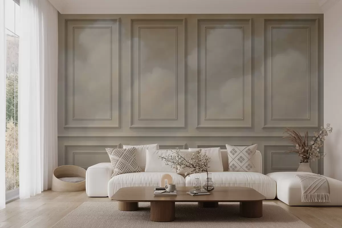 murais de parede Imitação de moldagem com nuvens arejadas w04110v1