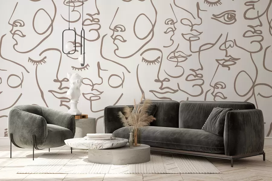 murais de parede Faces abstratas w04121v1