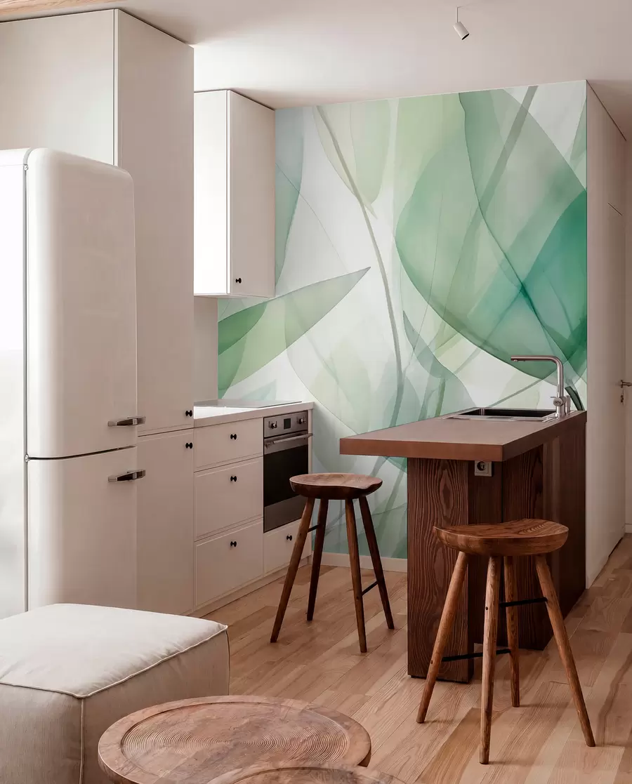murais de parede Veias transparentes das folhas w04145
