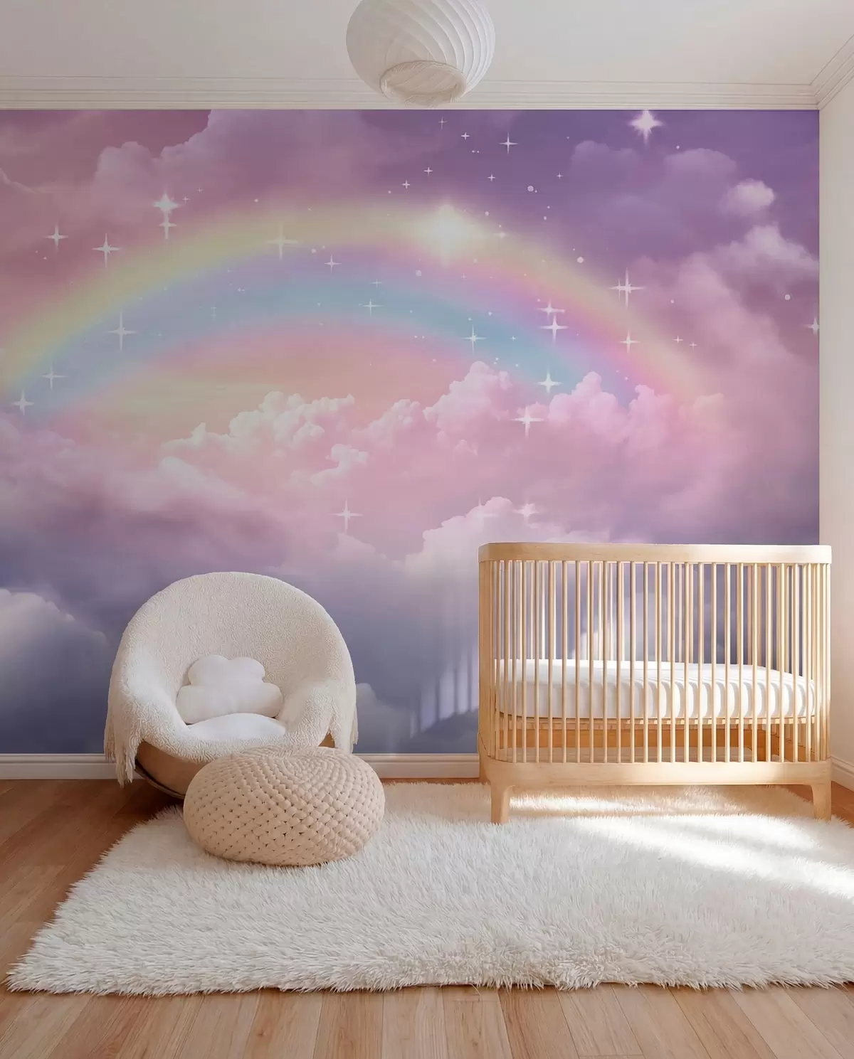 murais de parede Cores do arco nas nuvens w04146