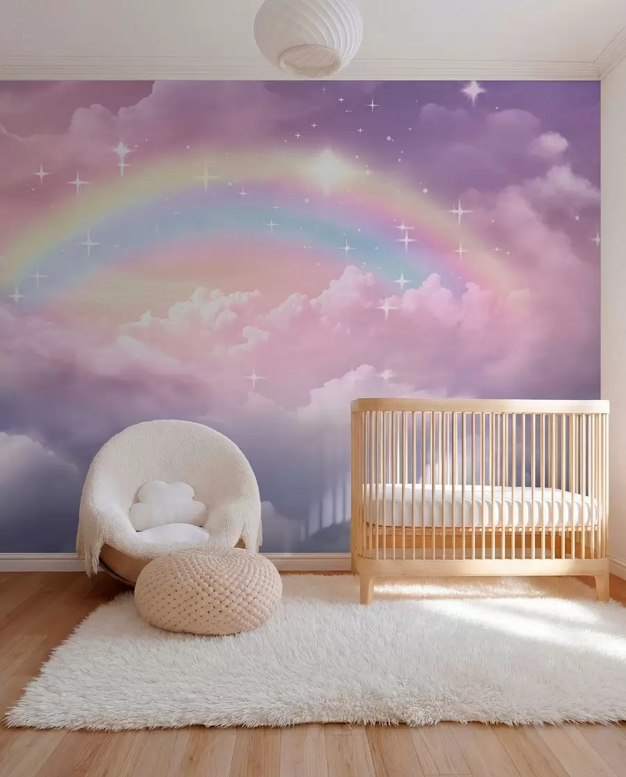 murais de parede Cores do arco nas nuvens w04146
