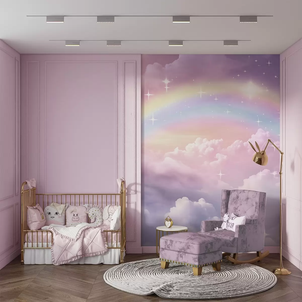 murais de parede Cores do arco nas nuvens w04146