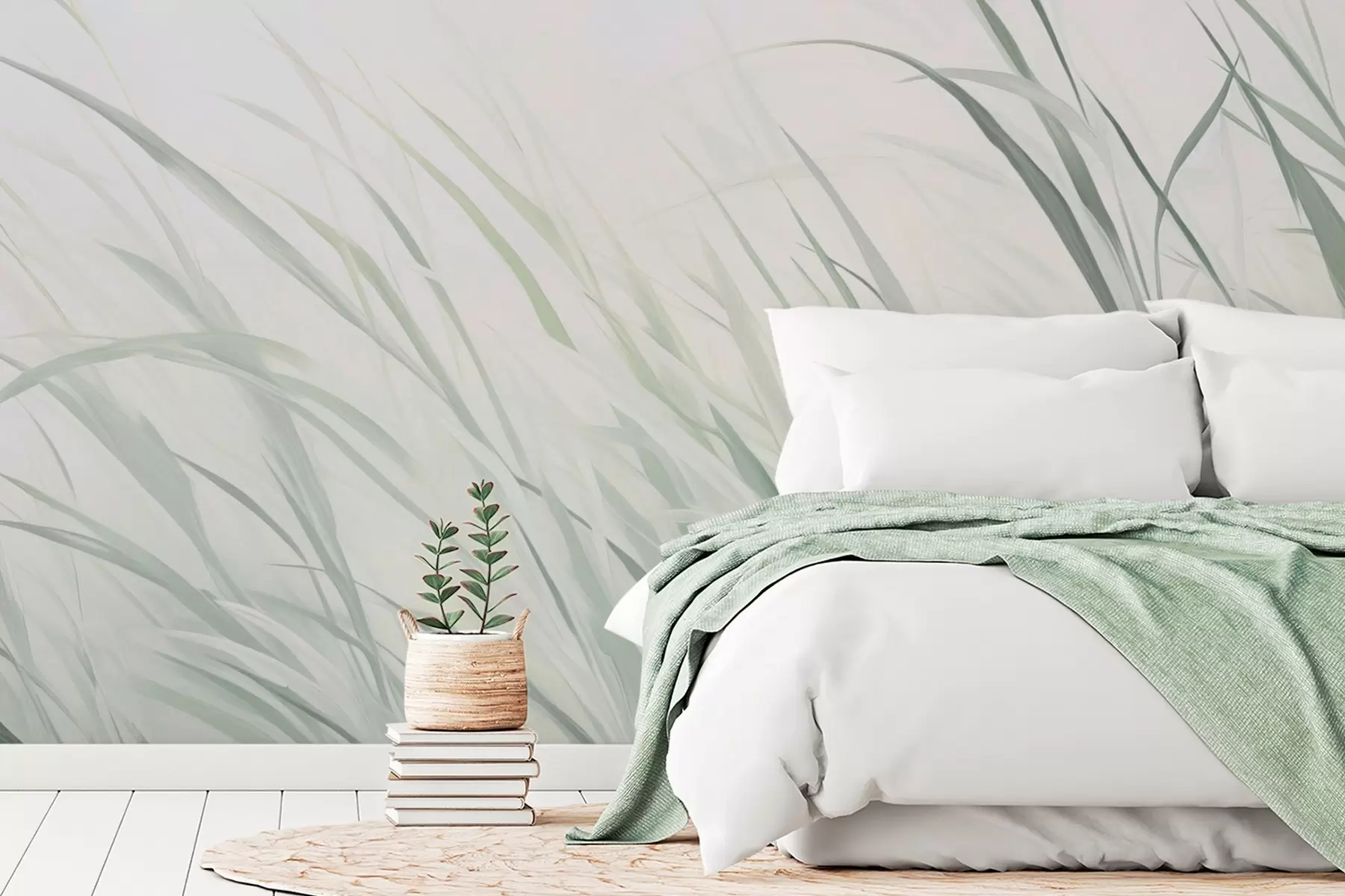 murais de parede Pintura de imitação de grama w04175v1