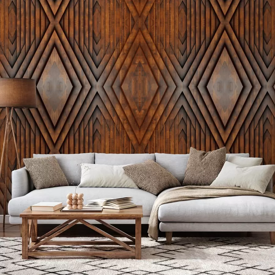 murais de parede imitação de painéis de madeira w04168v1