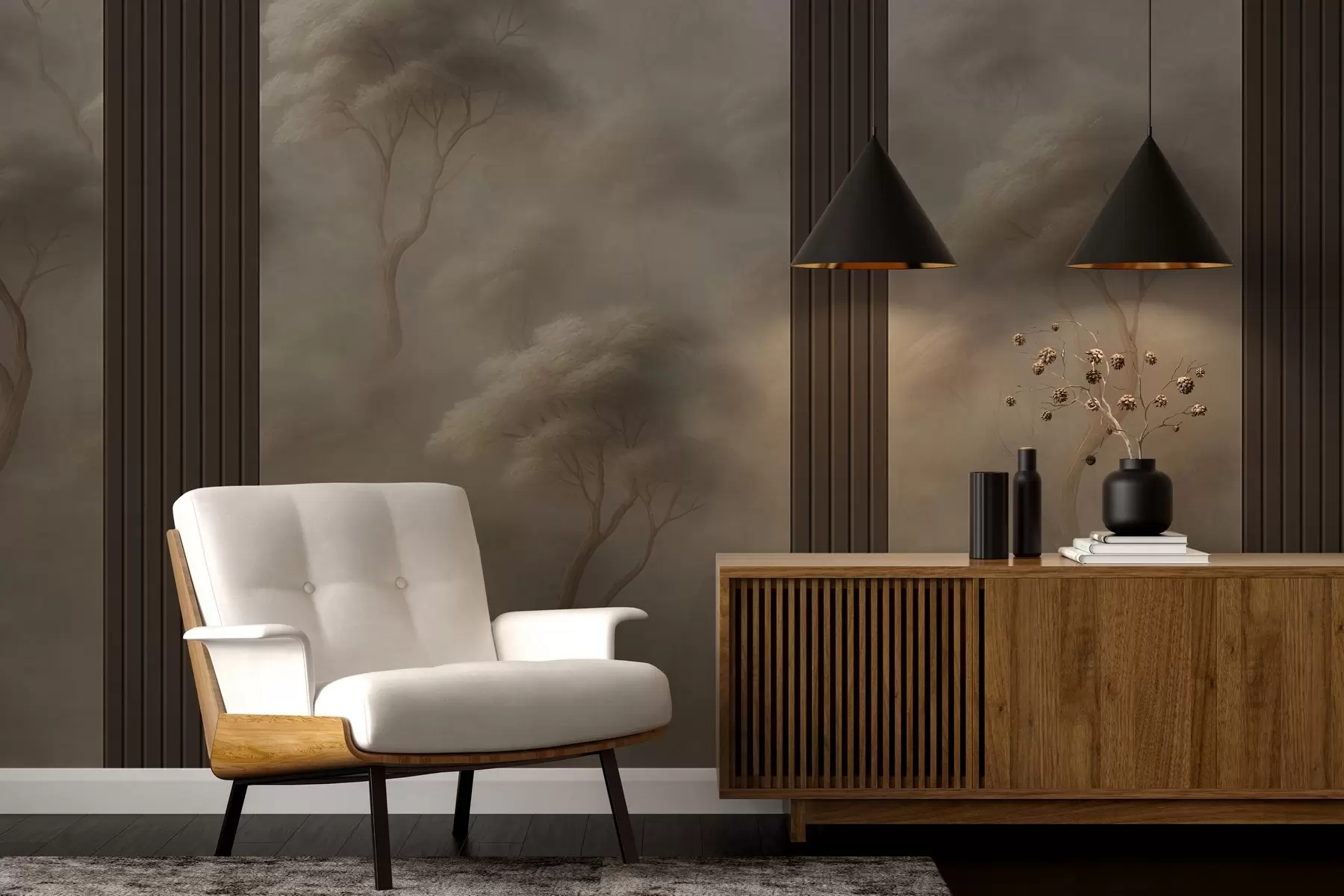 murais de parede A floresta encontra o painel de arte w04187