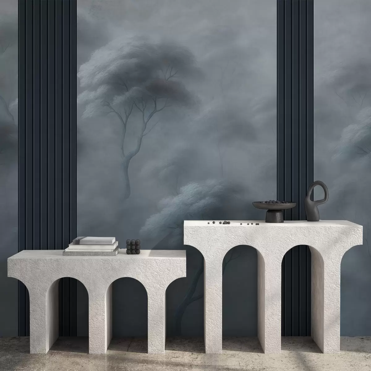 murais de parede A floresta encontra o painel de arte w04187v2