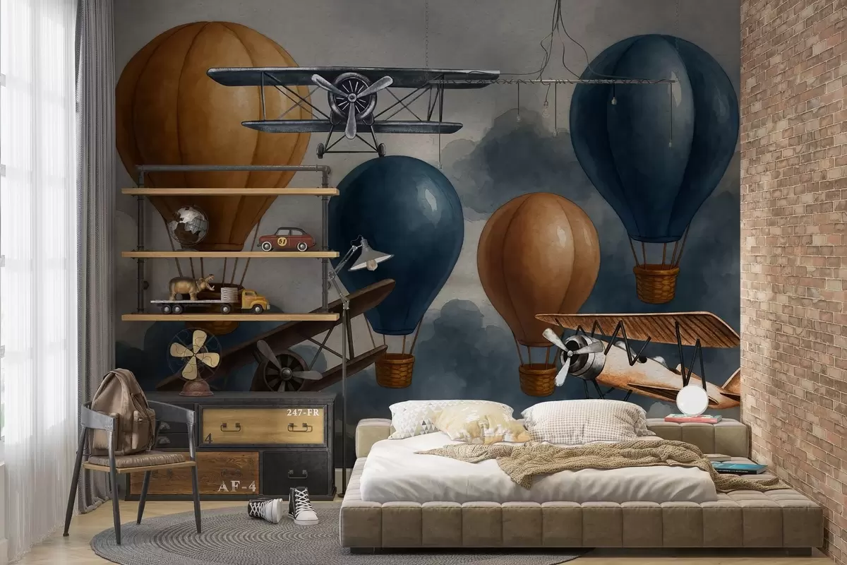 murais de parede Voos e sonhos flutuantes w04189