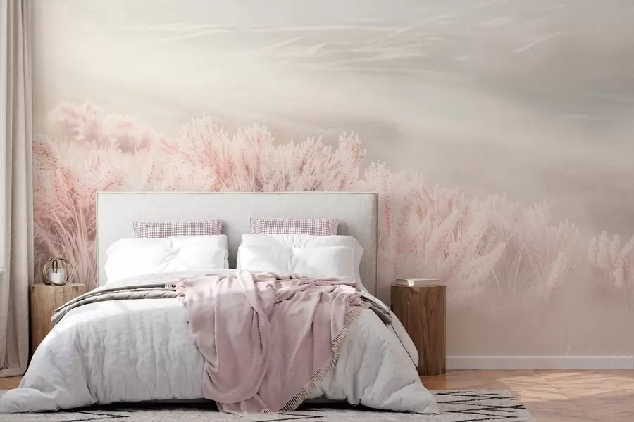 murais de parede  um campo com grama fofa w04211