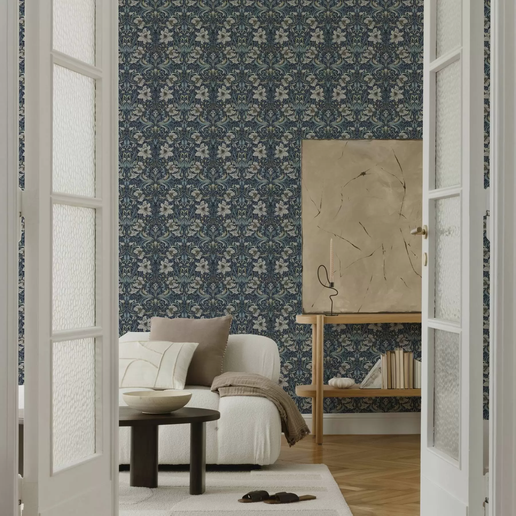murais de parede Ornamento floral clássico no estilo de William Morris a00232
