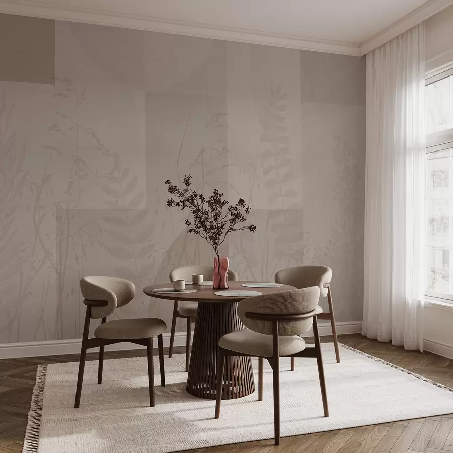 murais de parede Abstração com plantas, geometria w04240