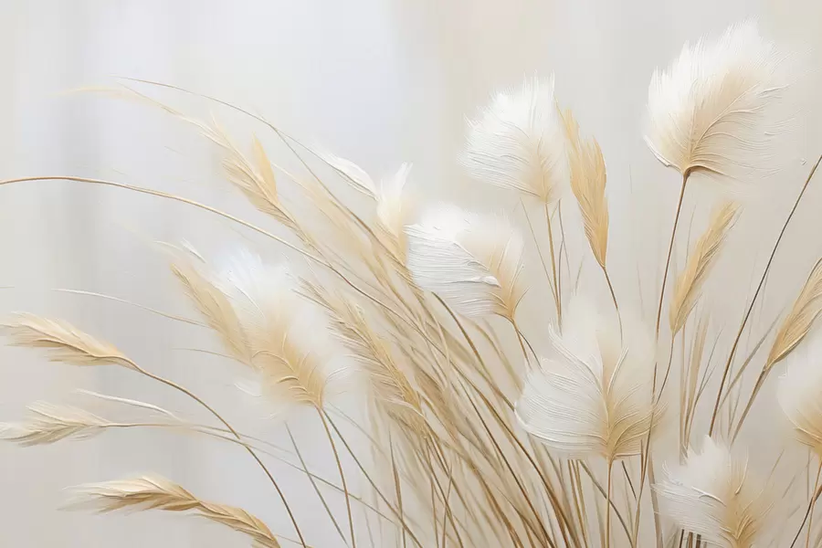 murais de parede Pintura de imitação de espiguetas dos pampas w04266