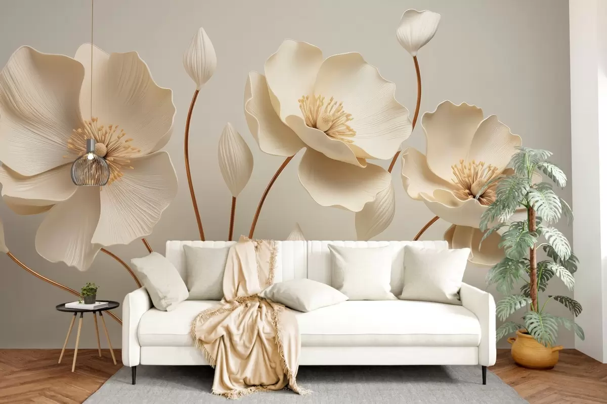 murais de parede Flores graciosas w04248