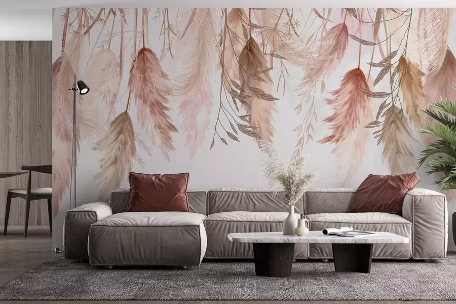 murais de parede Flores de flores secas w04253