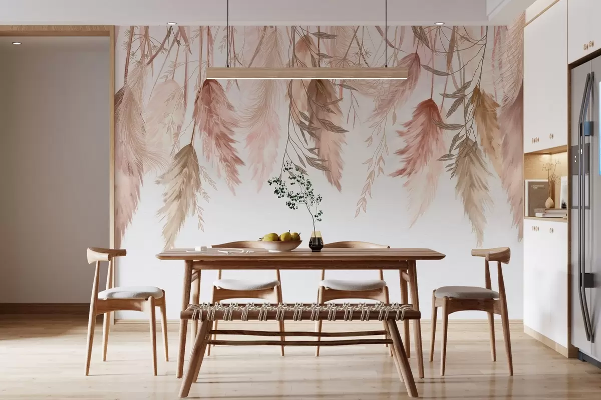 murais de parede Flores de flores secas w04253