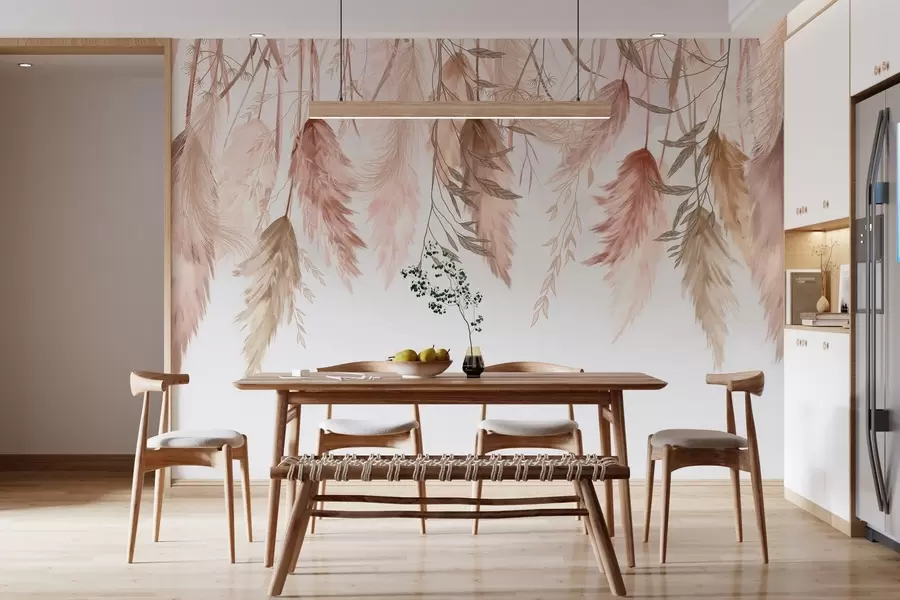 murais de parede Flores de flores secas w04253