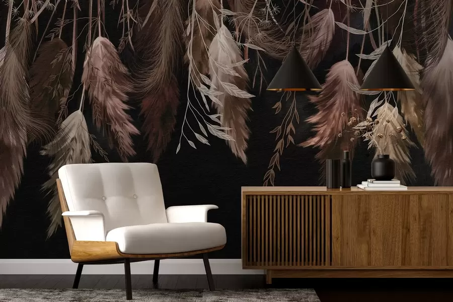 murais de parede Flores de flores secas w04253v1