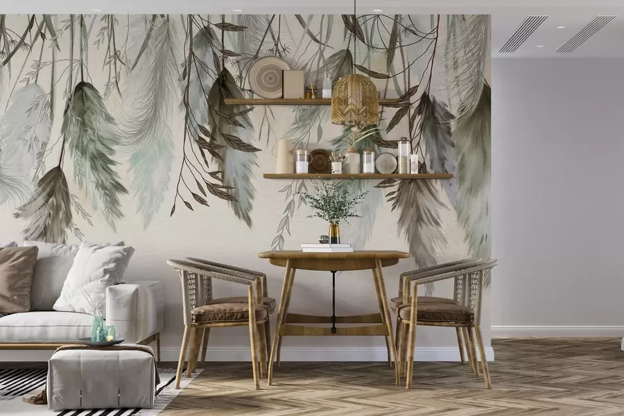 murais de parede Flores de flores secas w04253v2