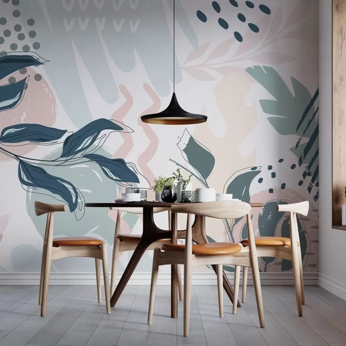 murais de parede Folhas abstratas w04281v1