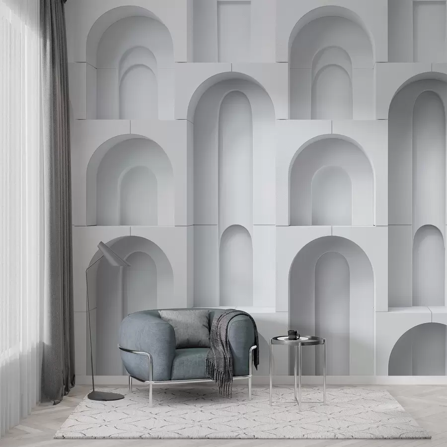 murais de parede arcos volumétricos w04282