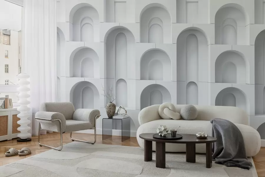 murais de parede arcos volumétricos w04282