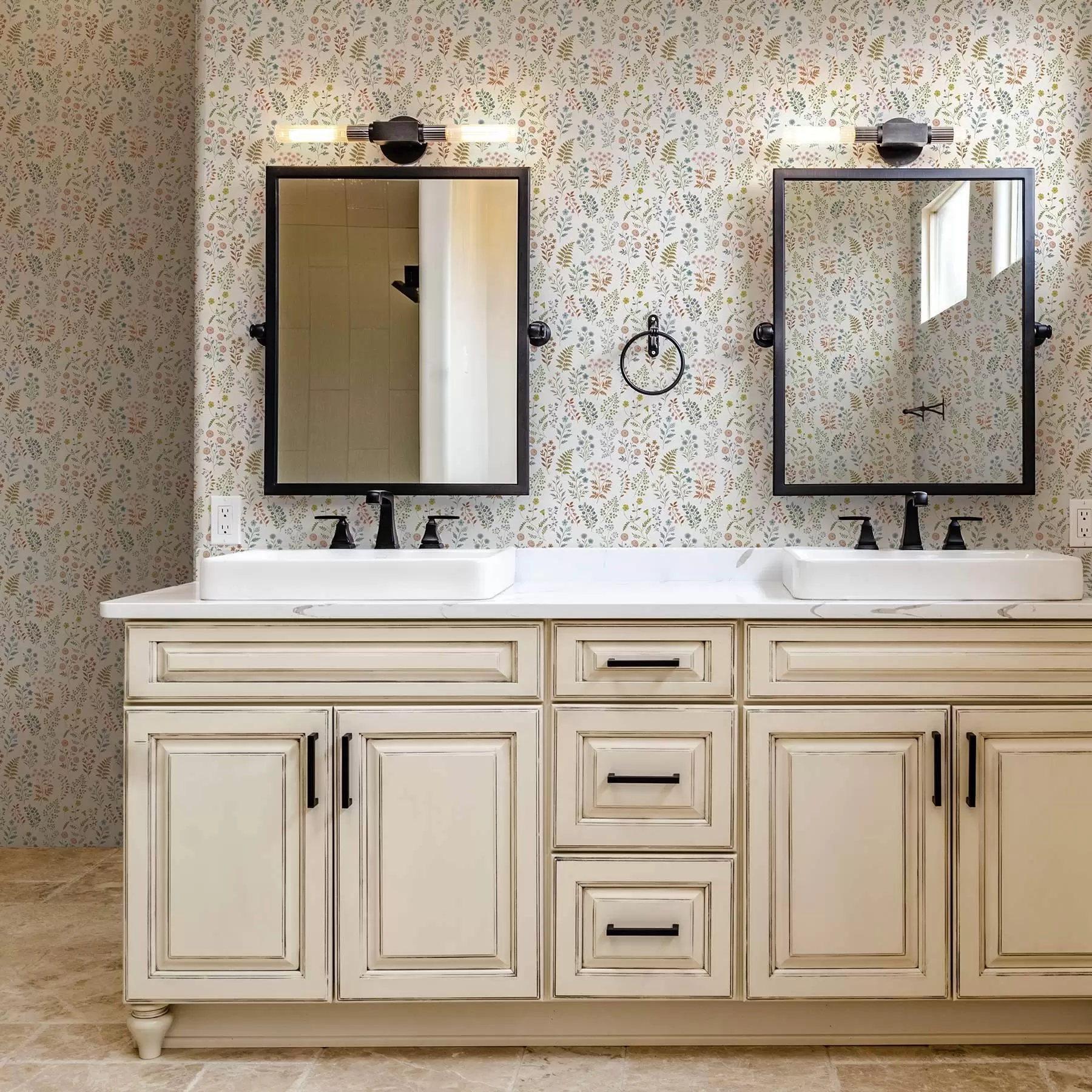 murais de parede Plantas coloridas em um fundo branco quadriculado a00413