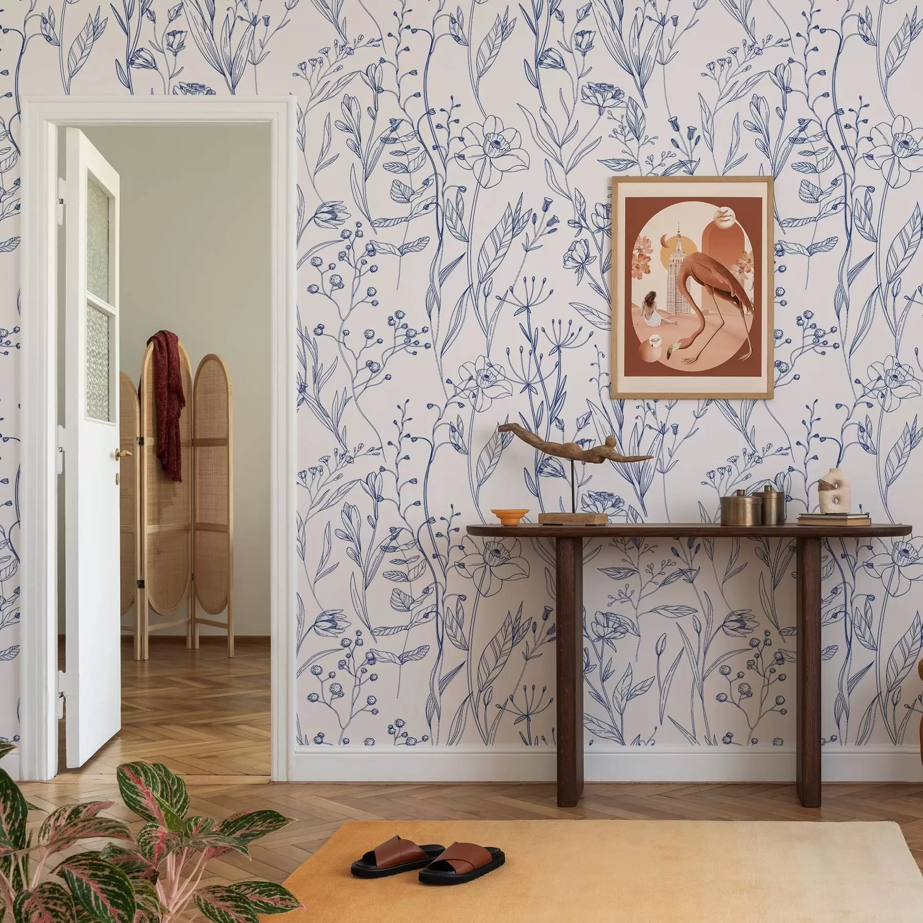 murais de parede Flores silvestres minimalistas