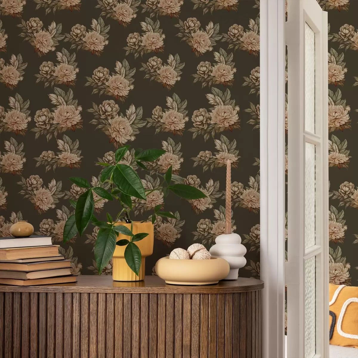 Papel de parede Rosas Retrô a00419