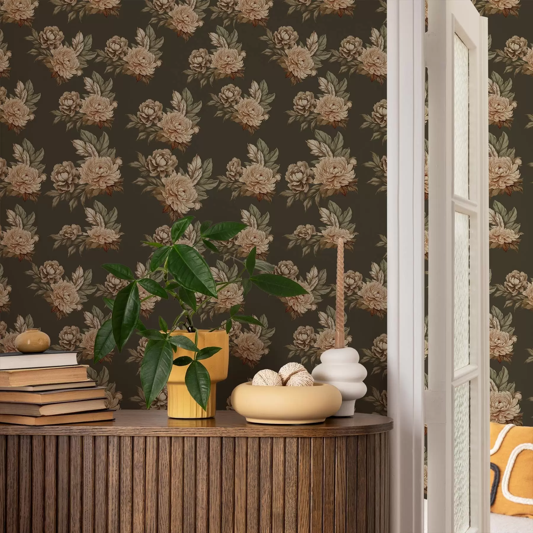 murais de parede Rosas Retrô a00419