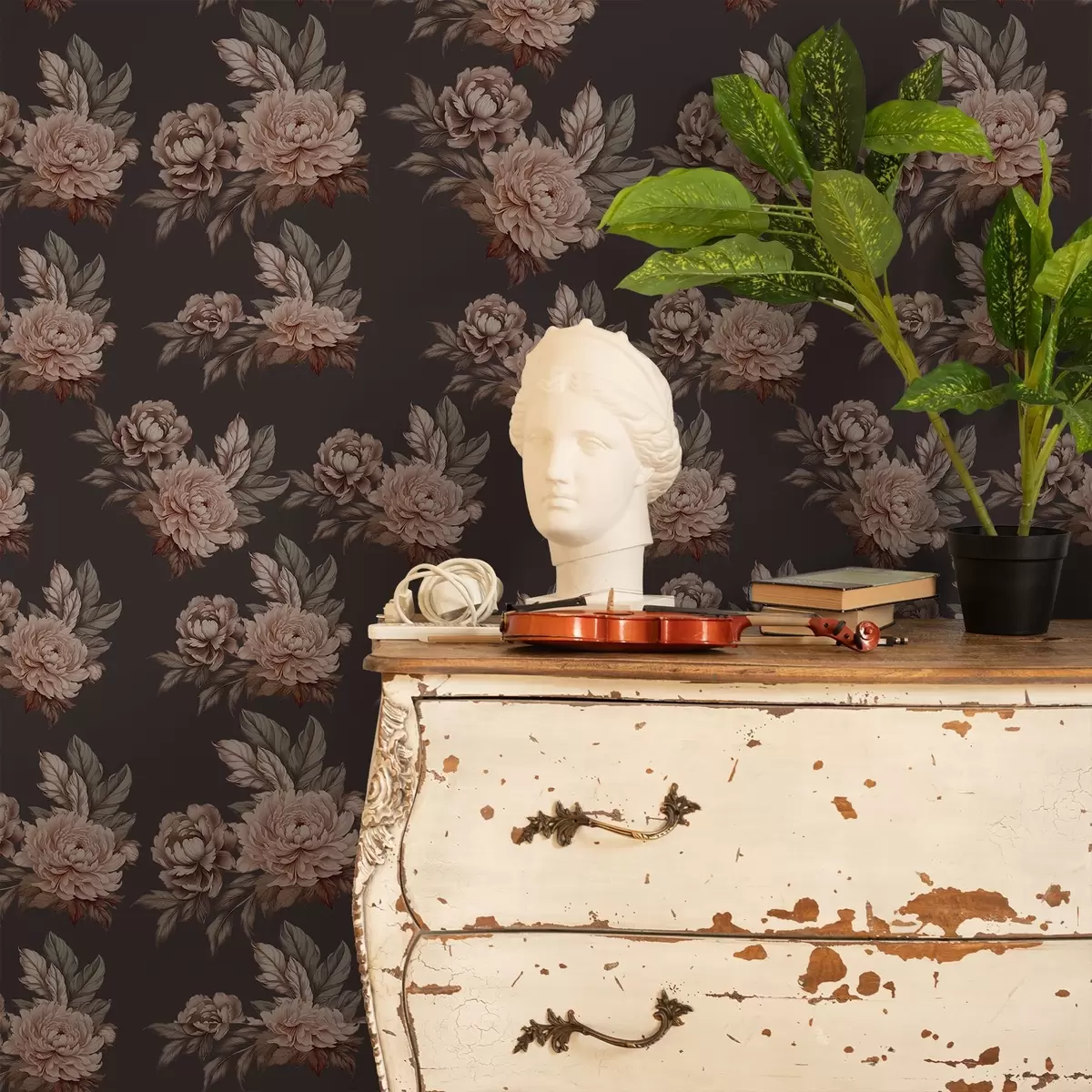 Papel de parede Rosas Retrô a00419v1