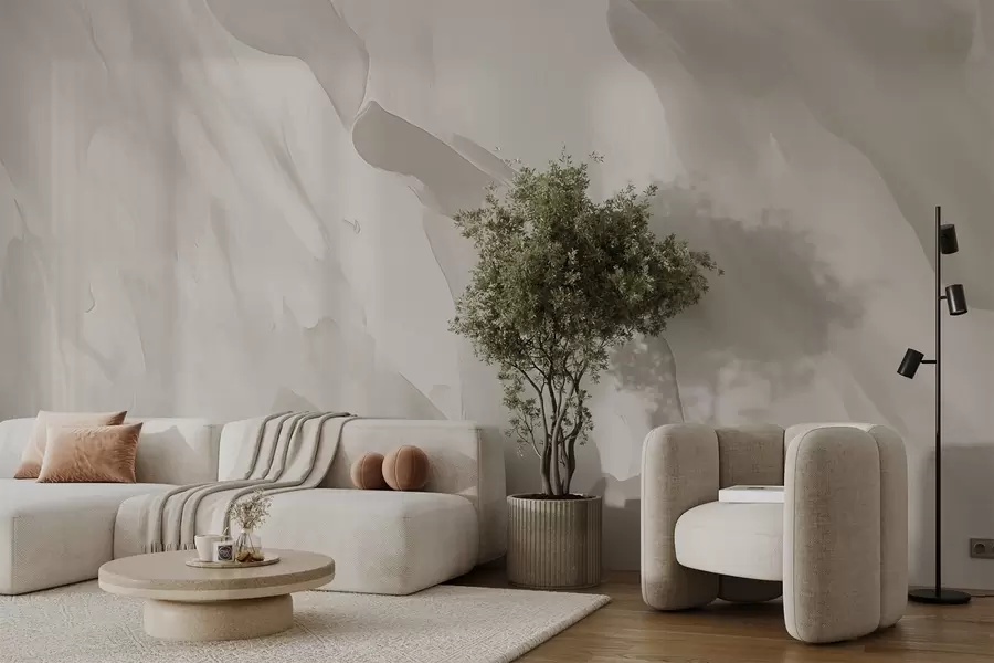 murais de parede Pinceladas em um fundo abstrato com imitação de uma textura desgastada w04287