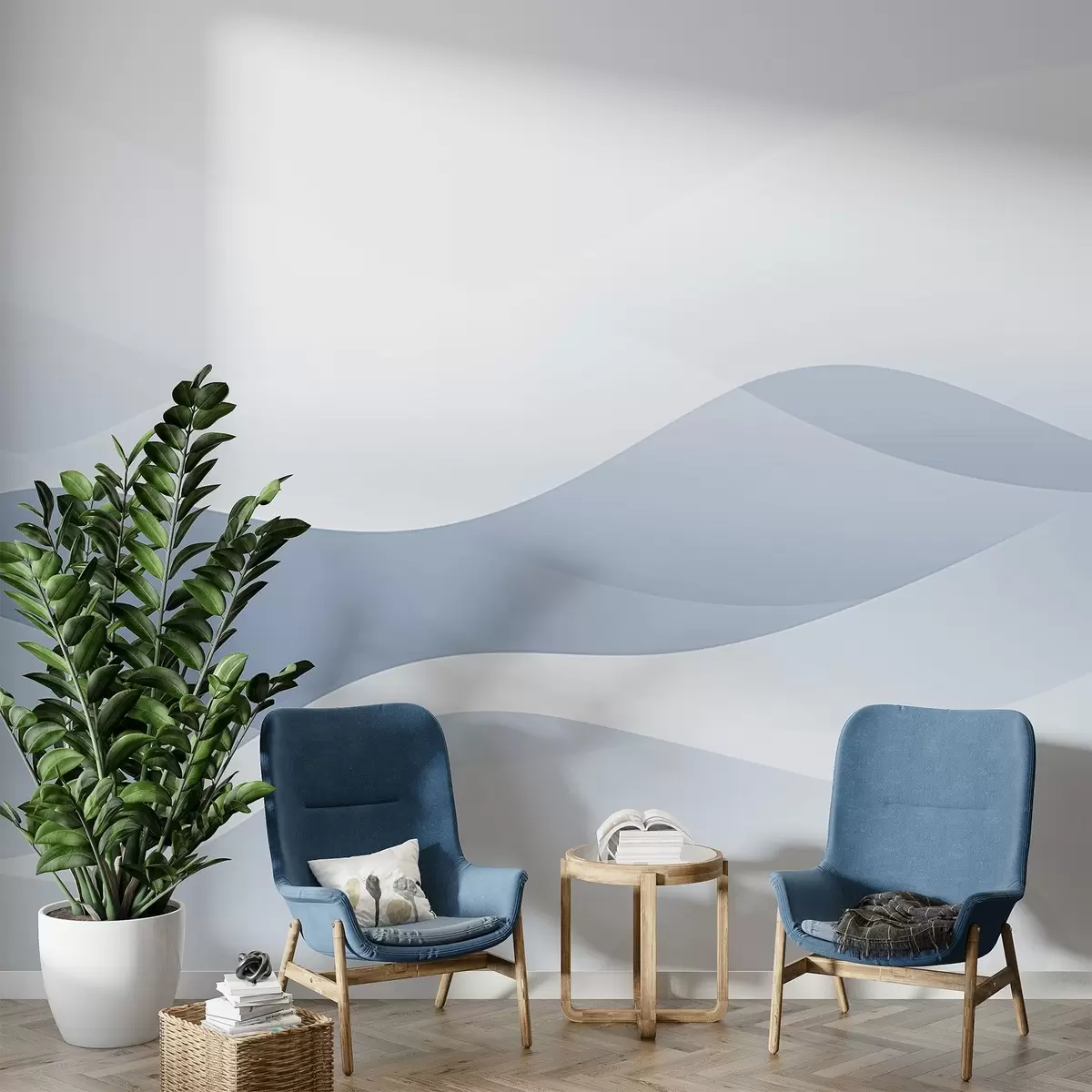 murais de parede Ondas abstratas w04288