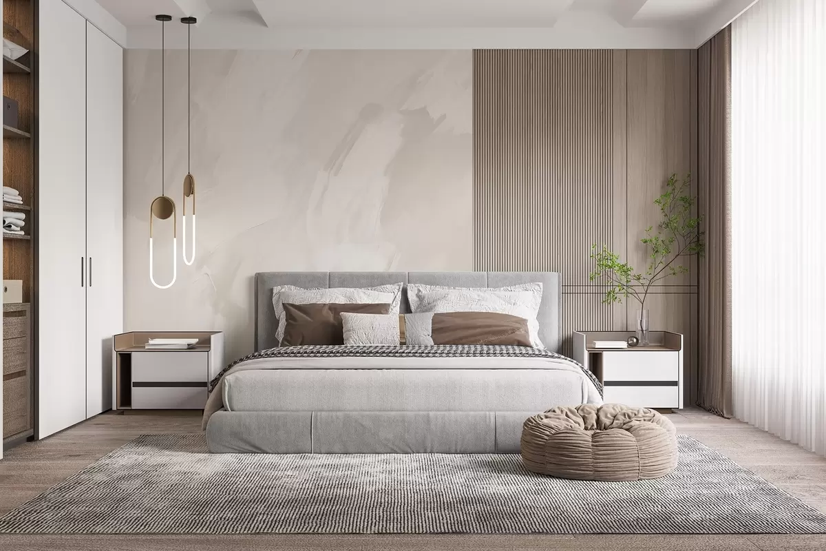 murais de parede Traços abstratos com imitação de uma textura desgastada w04291v2