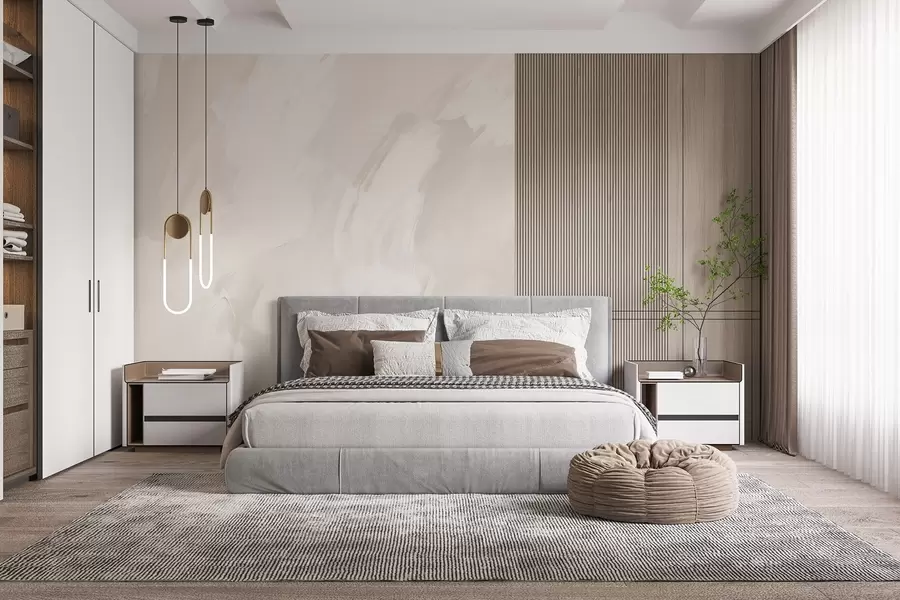 murais de parede Traços abstratos com imitação de uma textura desgastada w04291v2