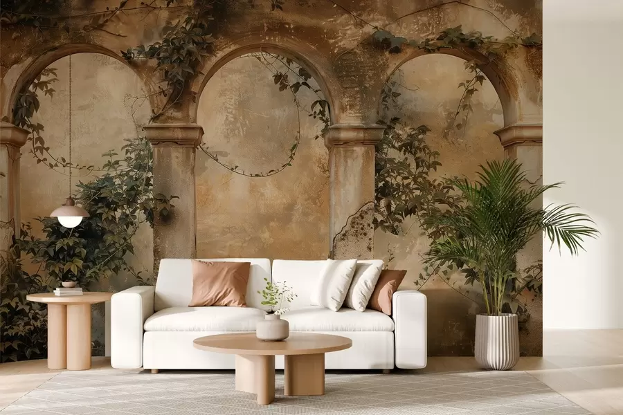 murais de parede arcos retrô coloridos com hera w04304