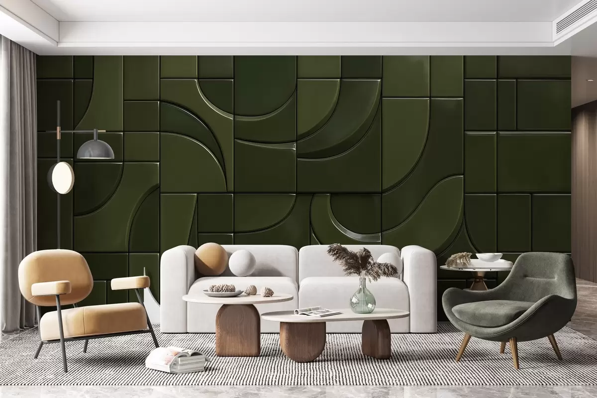 murais de parede Imitação de painéis brilhantes w04325