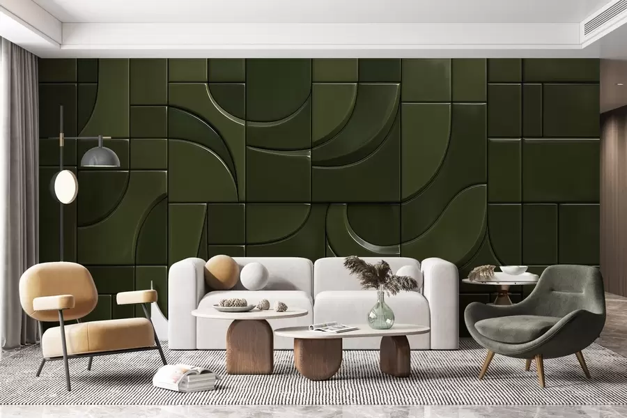 murais de parede Imitação de painéis brilhantes w04325