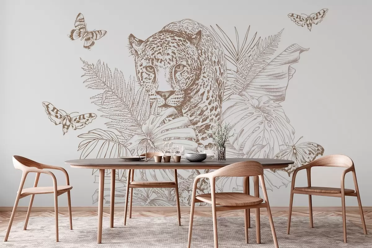 murais de parede Leopardo w04358v1