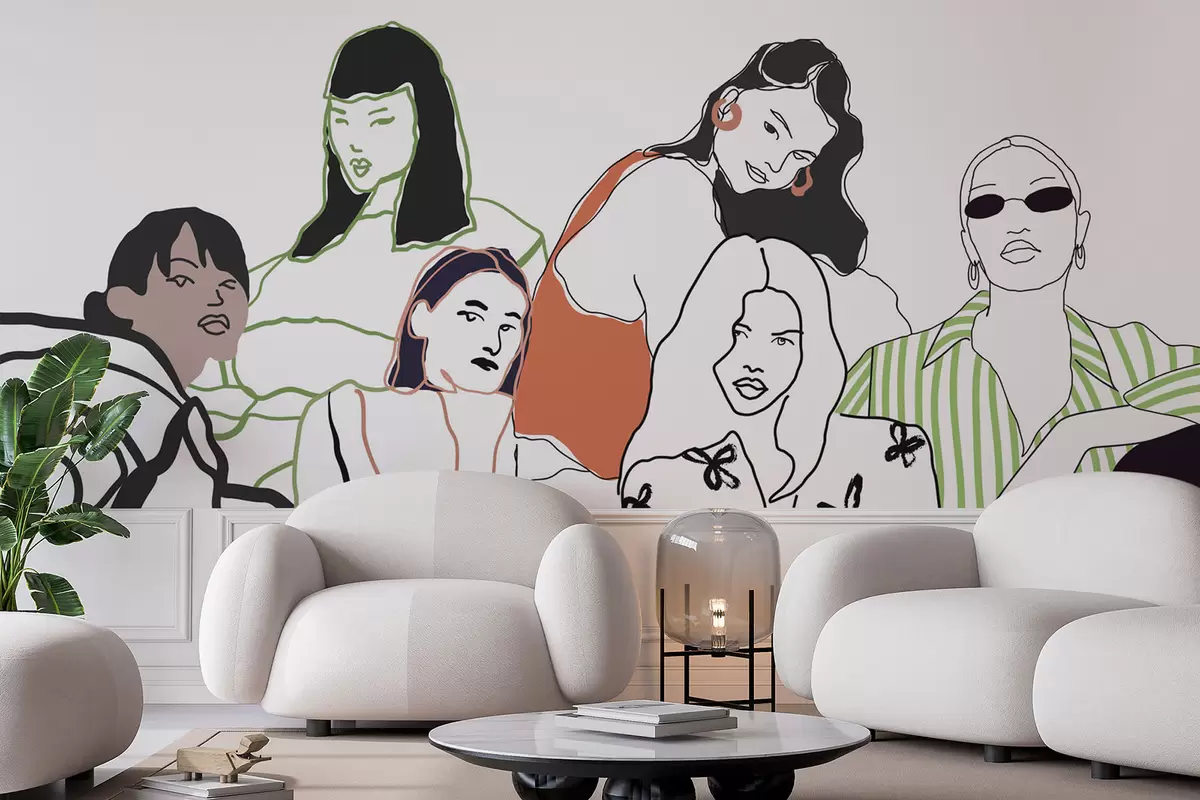 murais de parede Meninas w04359