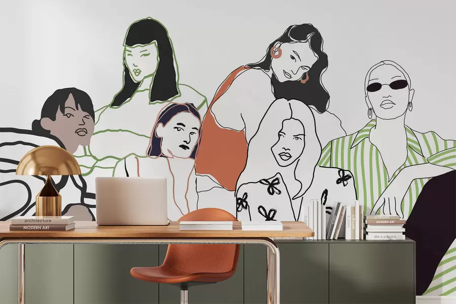 murais de parede Meninas w04359