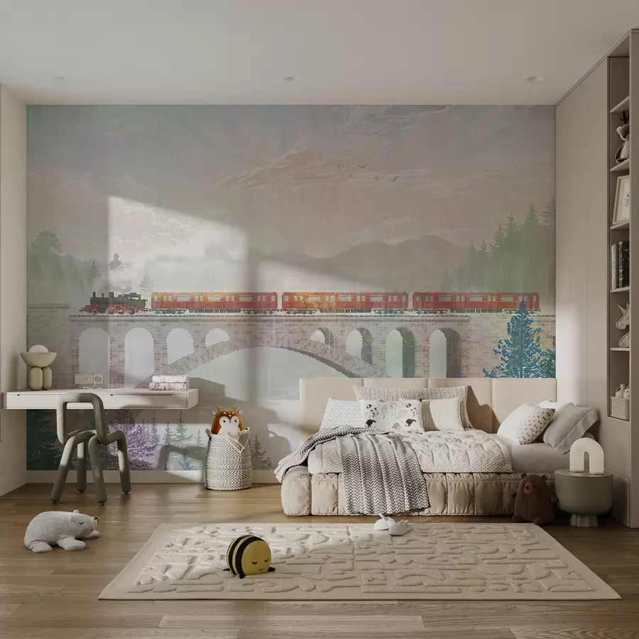 murais de parede Trem, pintura artística e pintura u64350