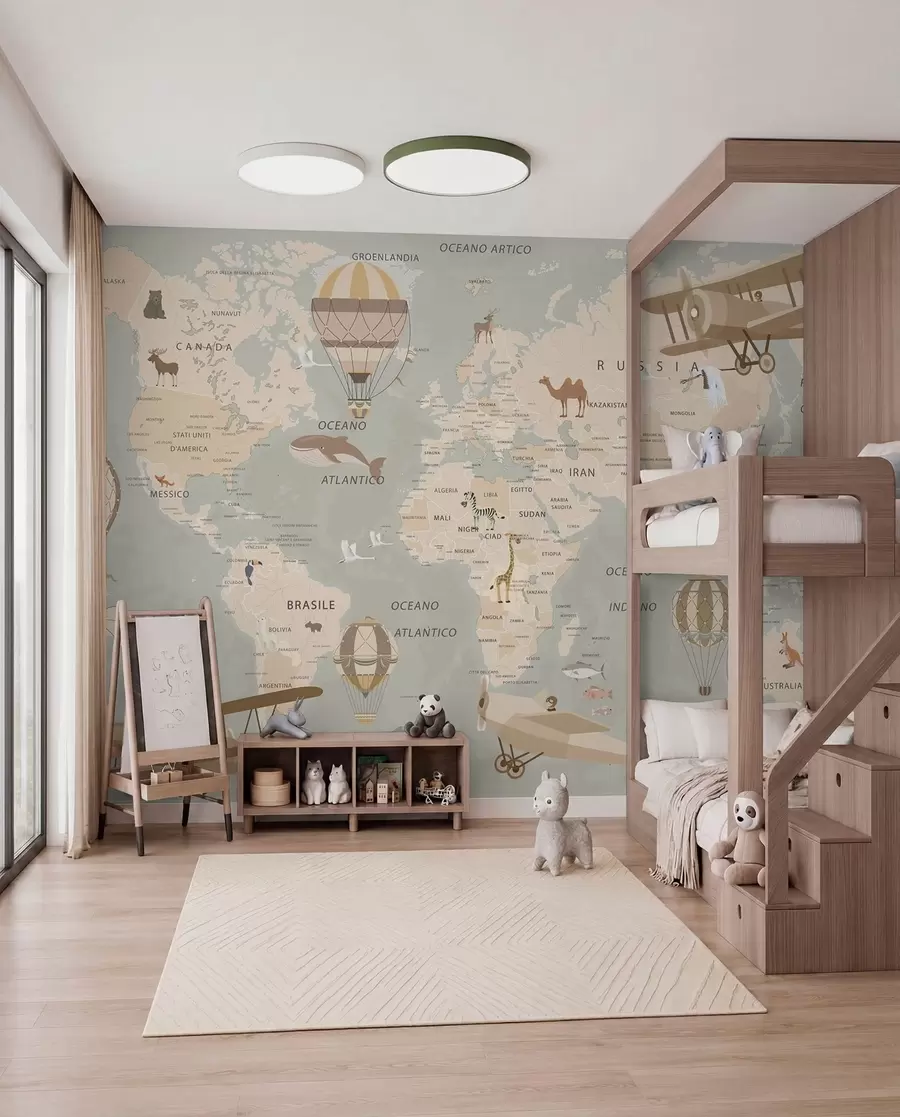 murais de parede Pequeno atlas em italiano u79997