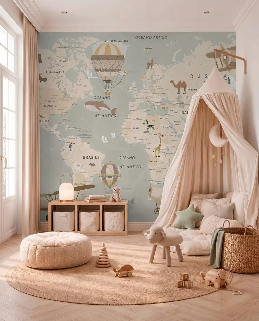 murais de parede Pequeno atlas em italiano u79997