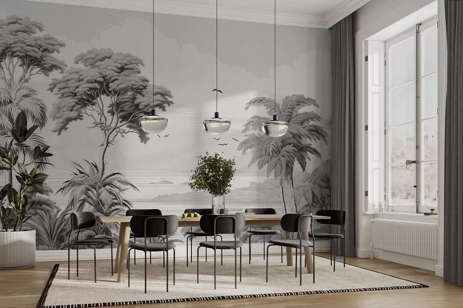 murais de parede Árvores no horizonte w04363v1