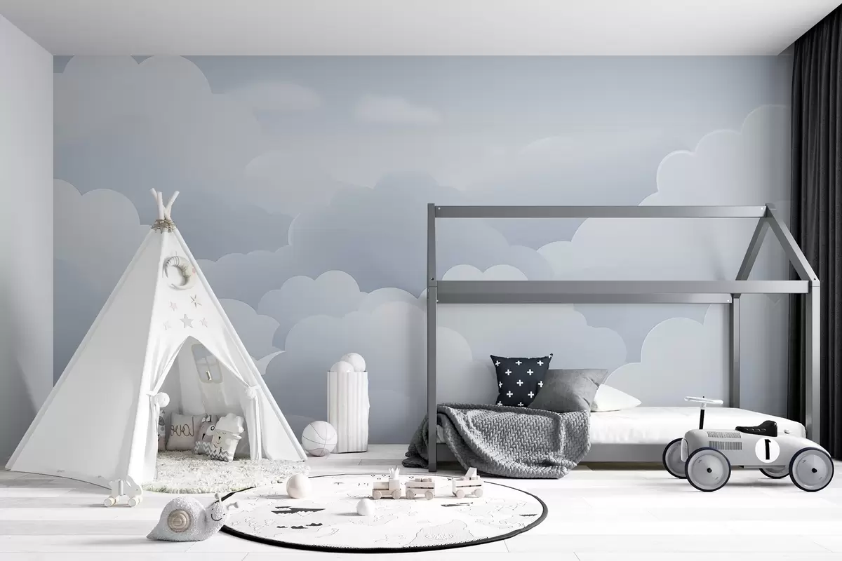 murais de parede Nuvens em estilo minimalista w04334