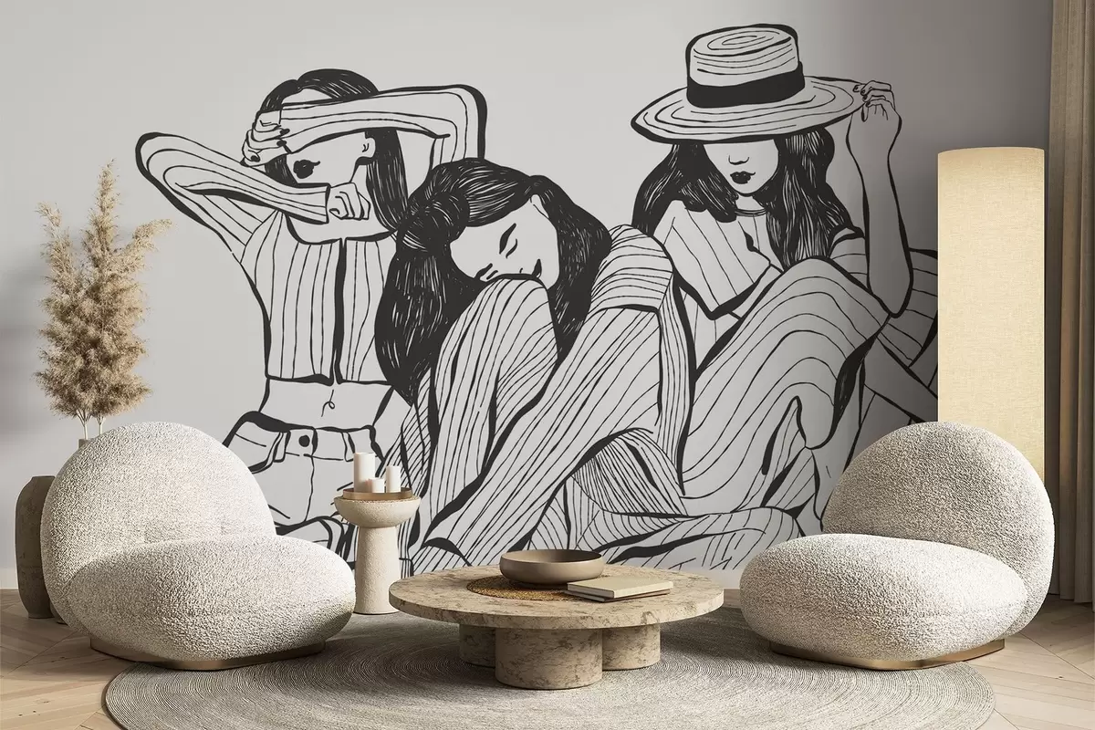 murais de parede Meninas w04384