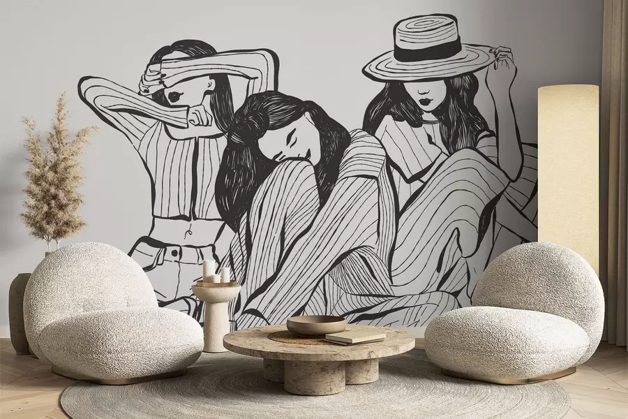 murais de parede Meninas w04384