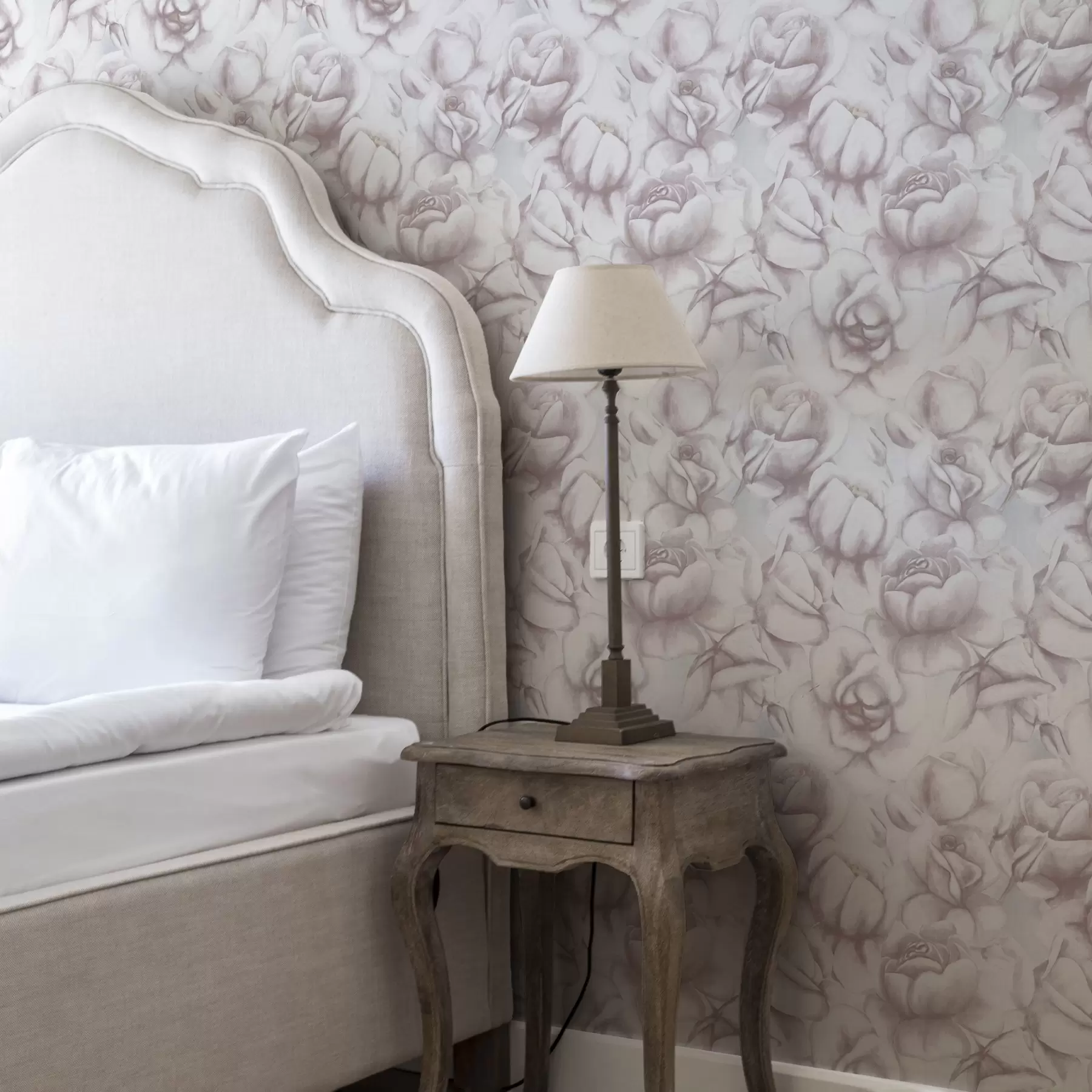 murais de parede Rosas cor-de-rosa em aquarela em um estilo delicado e desfocado a00434