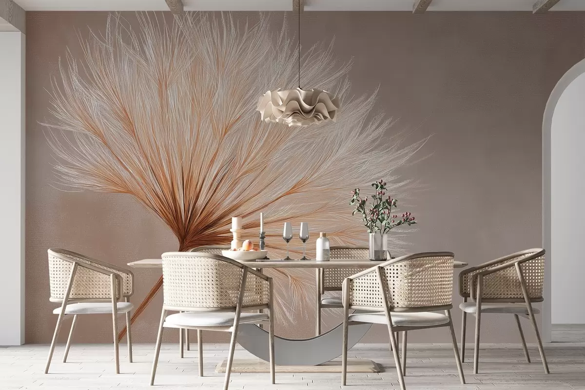 murais de parede Flor em tons pastéis w04422