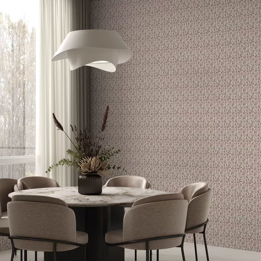 murais de parede Rosas cor-de-rosa em um fundo bege a00346