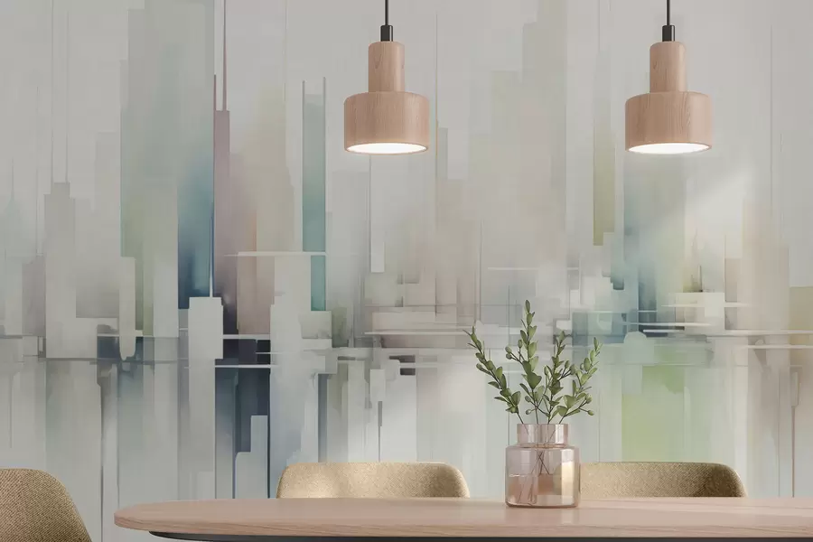 murais de parede Cidade abstrata w04488